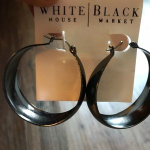 Black hoop earrings